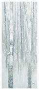 "Birches in Winter Blue Gray Panel I" Print by Julia Purinton, 18"x42"