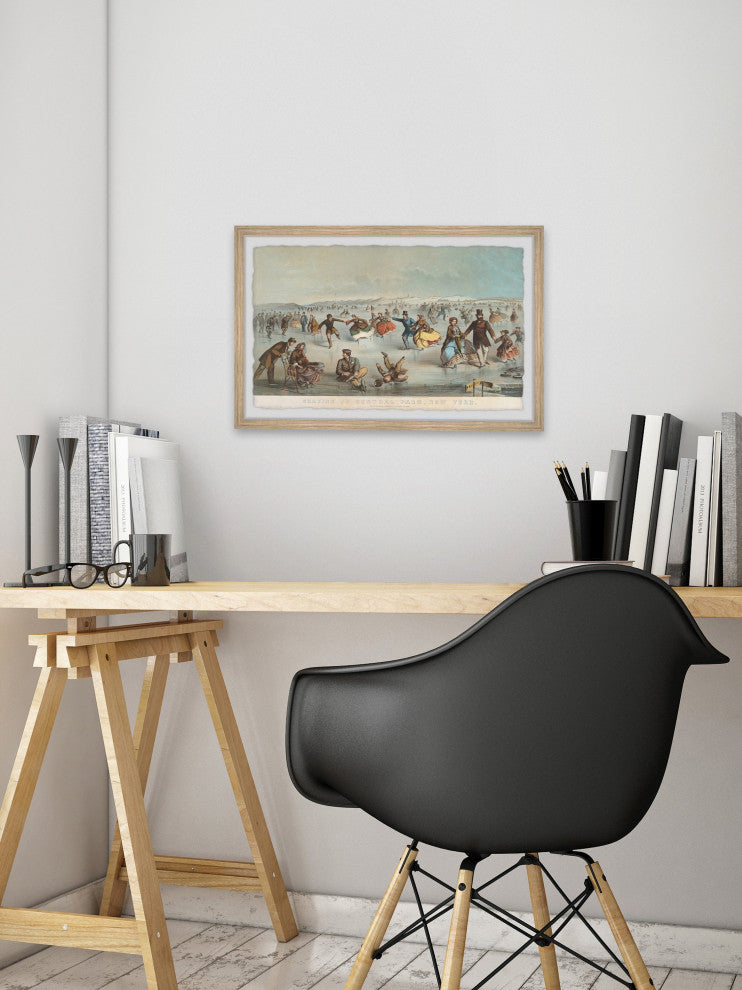 "Family Gathering" Framed Painting Print, 30x20