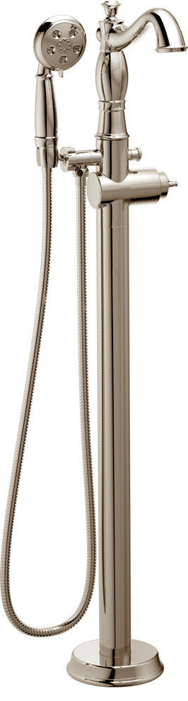 Delta Cassidy Floor Mount Tub Filler Trim - Less Handle, Polished Nickel