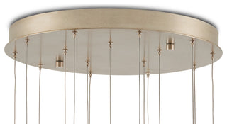 Glace White Round 15-Light Multi-Drop Pendant