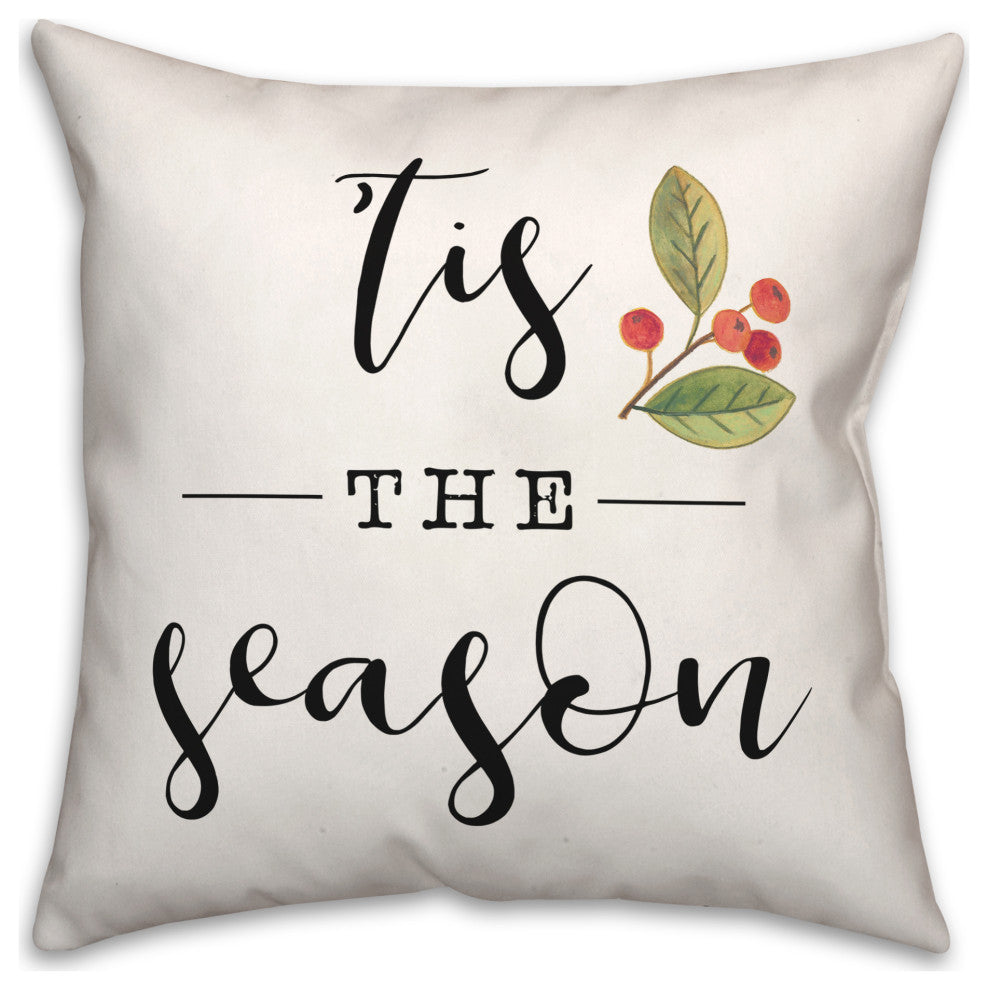 Tis the Season 18x18 Spun Poly Pillow