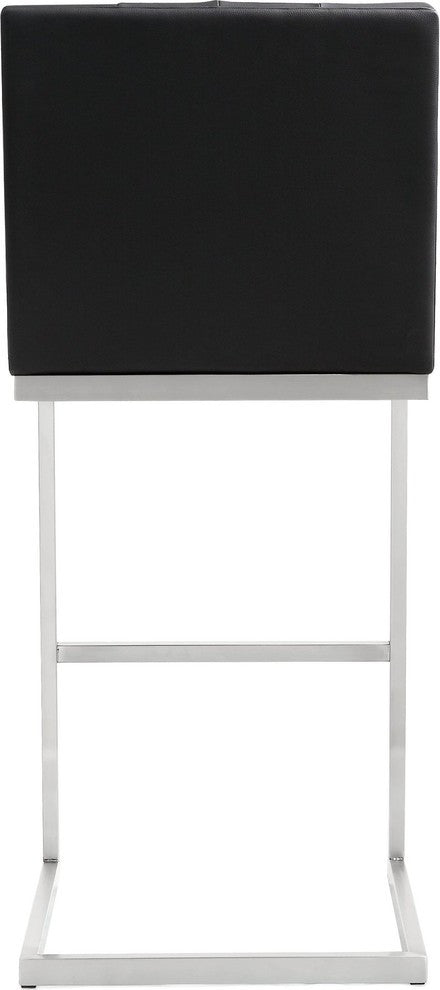 Helsinki Black Stainless Steel Barstool - Set of 2 - Black