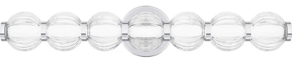 Quoizel PCELW8525 Elway 7 Light 25"W LED Bath Bar - Polished Chrome