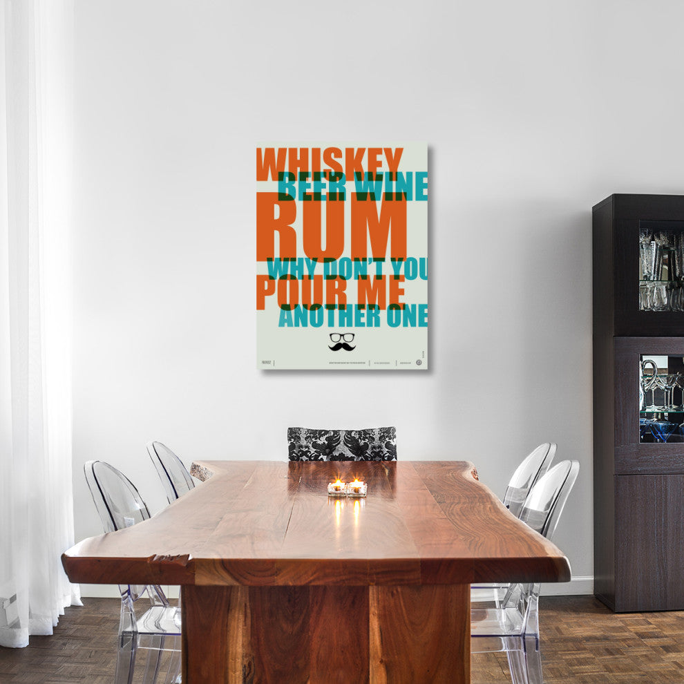 "Whiskey, Beer and Wine Poster" Fine Art Print