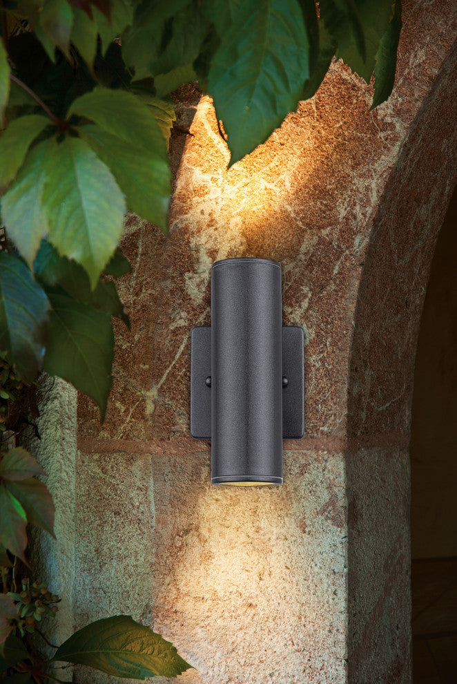 1x50W Outdoor Wall Light, Anthracite Finish, Anthracite, 2 Light