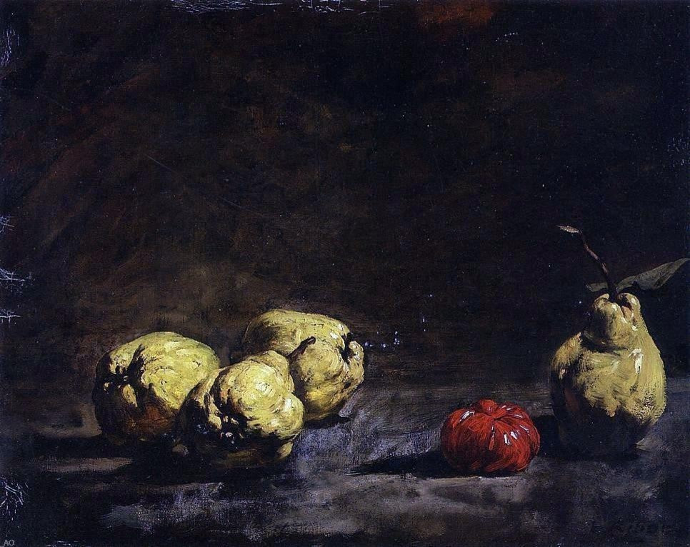 Theodule Ribot Still Life With Pears and a Quince Gallery Wrapped Canvas Print