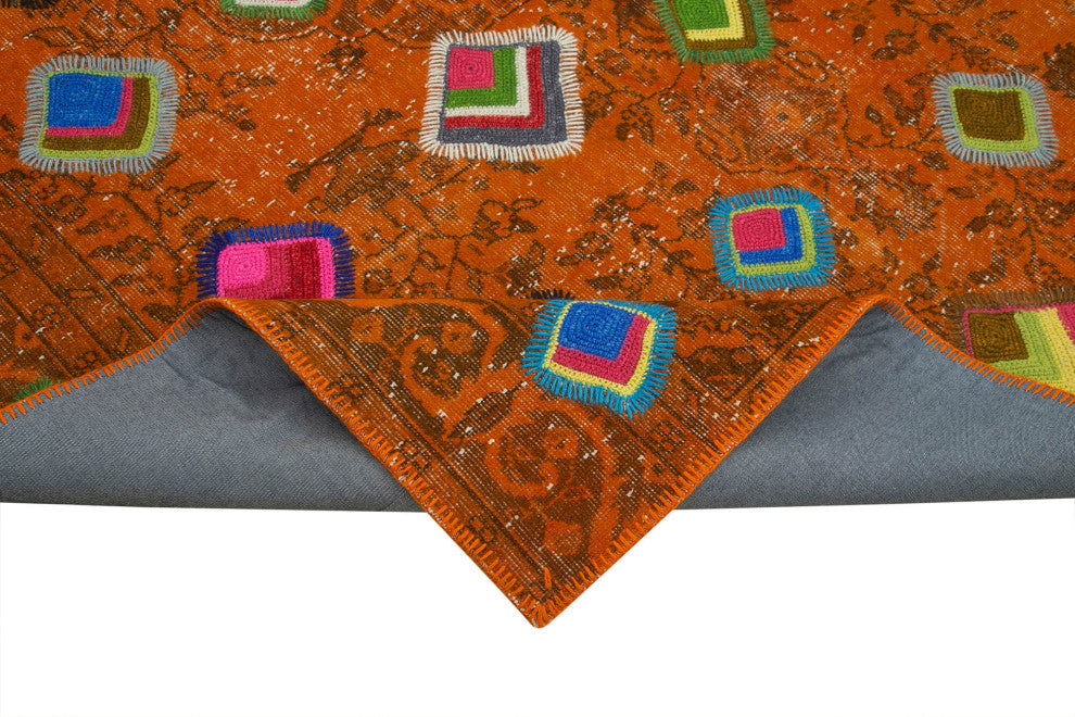 Rug N Carpet - Handmade Oriental 6' 10" x 9' 7" Antique Patchwork Area Rug