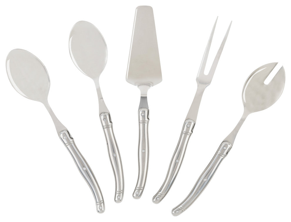 French Home Laguiole 5 Piece Hostess Set Shades of Blue, Stainless Steel