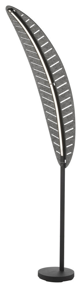 Palma Modern 1 Light Matte Black Grey Metal Floor Lamp