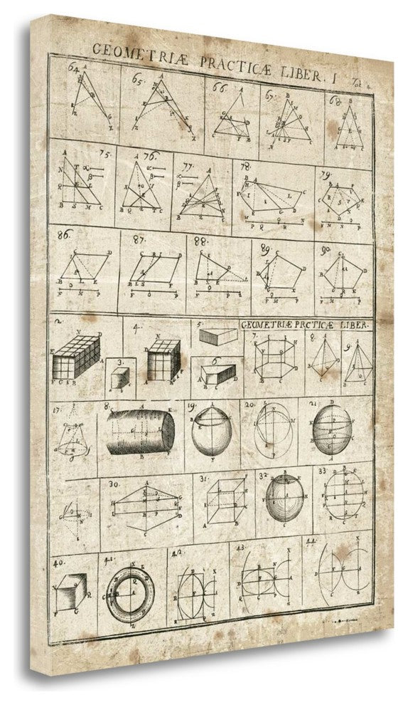 "Geometric Chart I" By Wild Apple Portfolio, Giclee Print on Gallery Wrap Canvas