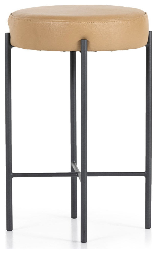 Nocona Stool, Natural Leather, Counter