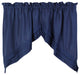 Holden Solid Navy Blue Kitchen Curtain, Swag