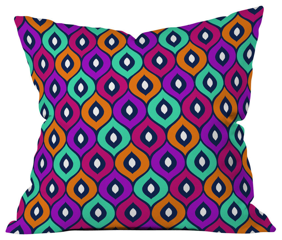 Deny Designs Aimee St Hill Leela Purple Outdoor Throw Pillow