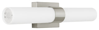 Perpetua LED 22" Bathroom Vanity Light With End Caps, Brushed Nickel