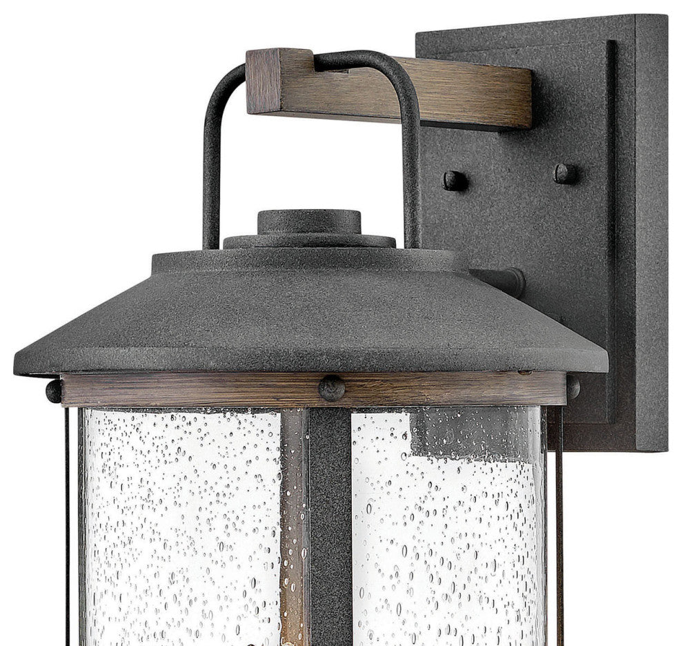 Hinkley Lakehouse Medium Wall Mount Lantern, Aged Zinc