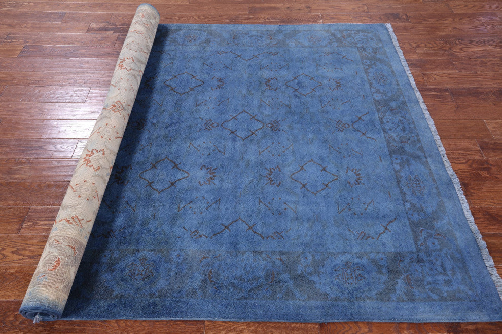 6' 1" X 8' 6" Handmade Overdyed Full Pile Wool Rug - PR2631