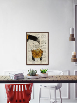 "Amber Happiness" Framed Painting Print, 12"x18"