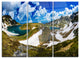 "Seven Rila Lakes in Bulgaria" Metal Wall Art, 3 Panels, 36"x28"
