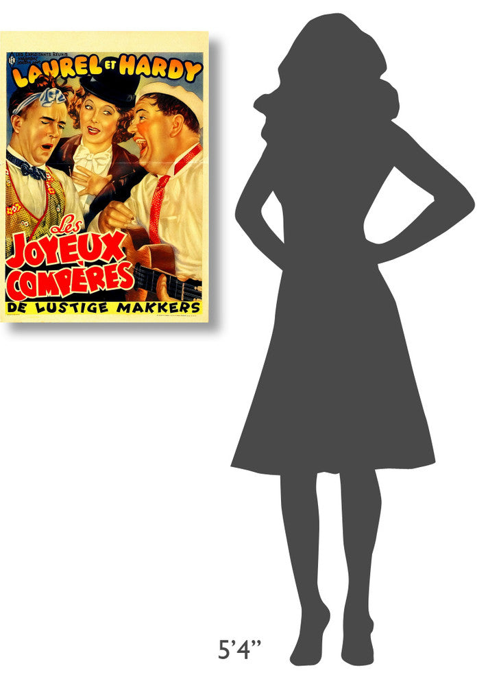 Laurel and Hardy, French, Les Joyeux Comperes, 22x30