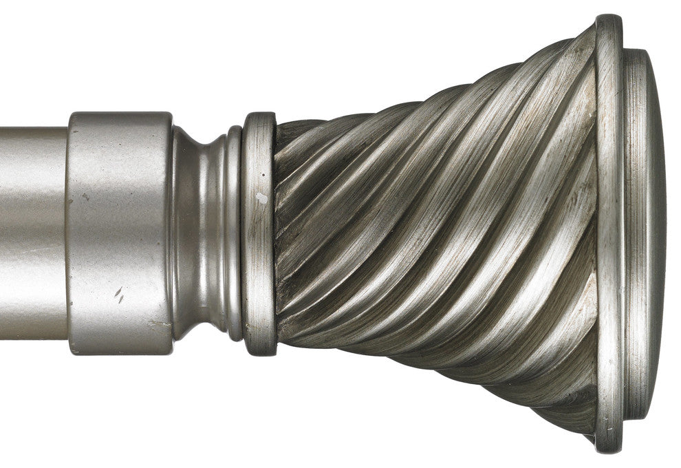 Deco Trav 2 With Elfin Finial, Antique Silver, 72