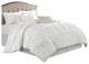 Piercen 7-Piece Bedding Comforter Set, White, King