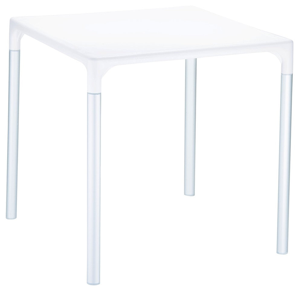 Compamia Mango Outdoor Dining Table With Aluminum Legs, White