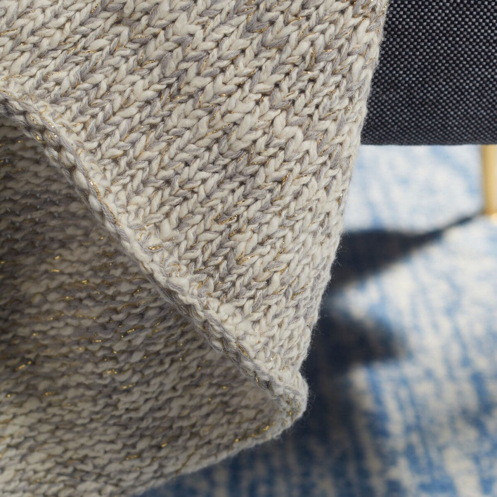 Safavieh Panna Knit Throw, Grey