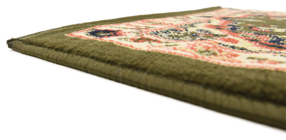 Unique Loom Green Washington Reza 2' 2 x 8' 2 Runner Rug
