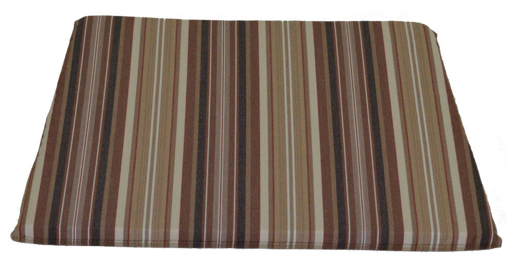 Poly Dining Seat Cushion, Maroon Stripe