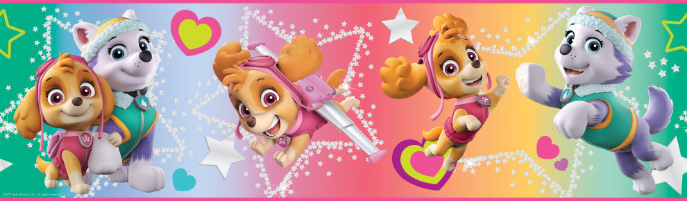 Paw Patrol Skye & Everest Peel & Stick Wallpaper Border