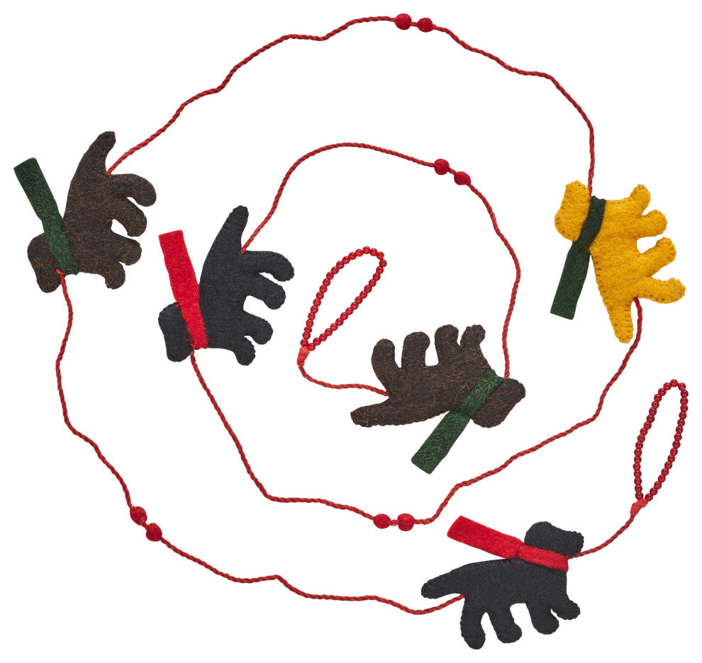 Dog Themed Christmas Decoration Set for Table Top Trees - 9 Pieces