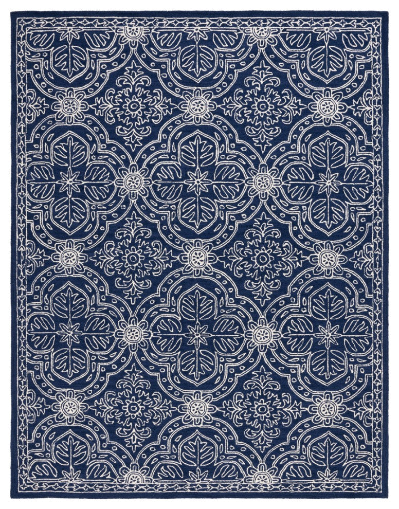 Lauren Ralph Lauren Etienne Area Rug, LRL6603, Navy/Ivory, 8'x10'