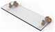 Sag Harbor 16" Glass Vanity Shelf with Beveled Edges, Brushed Bronze