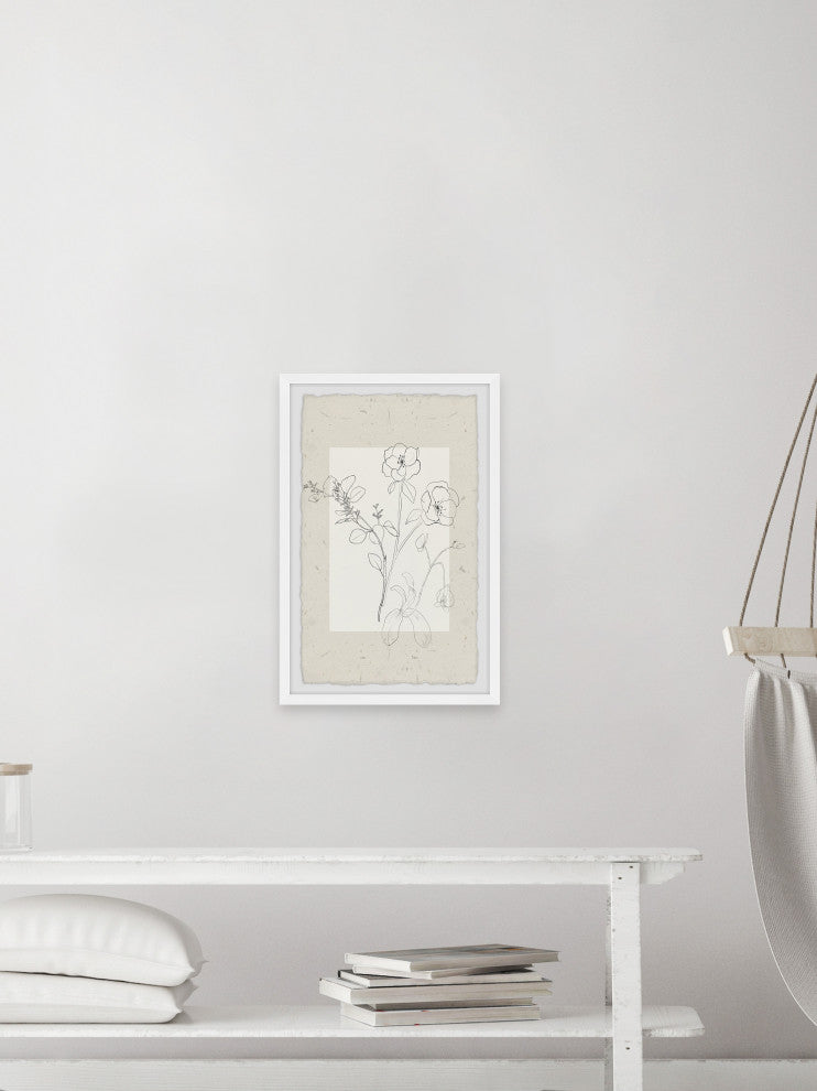 "Floral Sketch" Framed Painting Print, 8x12