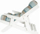 Folding and Reclining Siesta Chair, Poly Lumber, Bright White, Gateway Mist