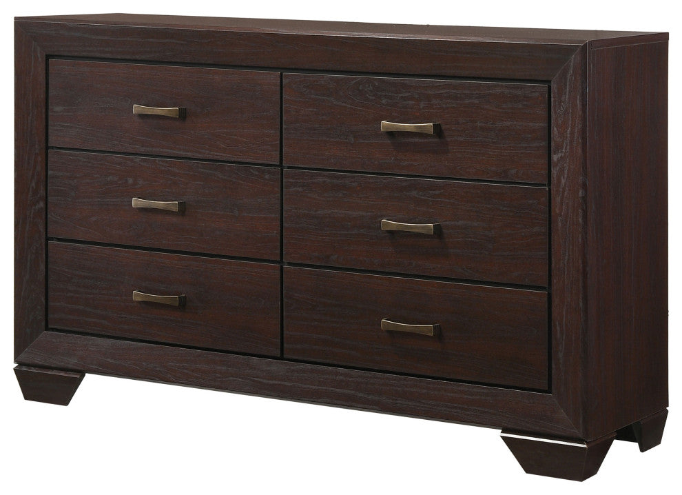 Kauffman 6-drawer Dresser Dark Cocoa