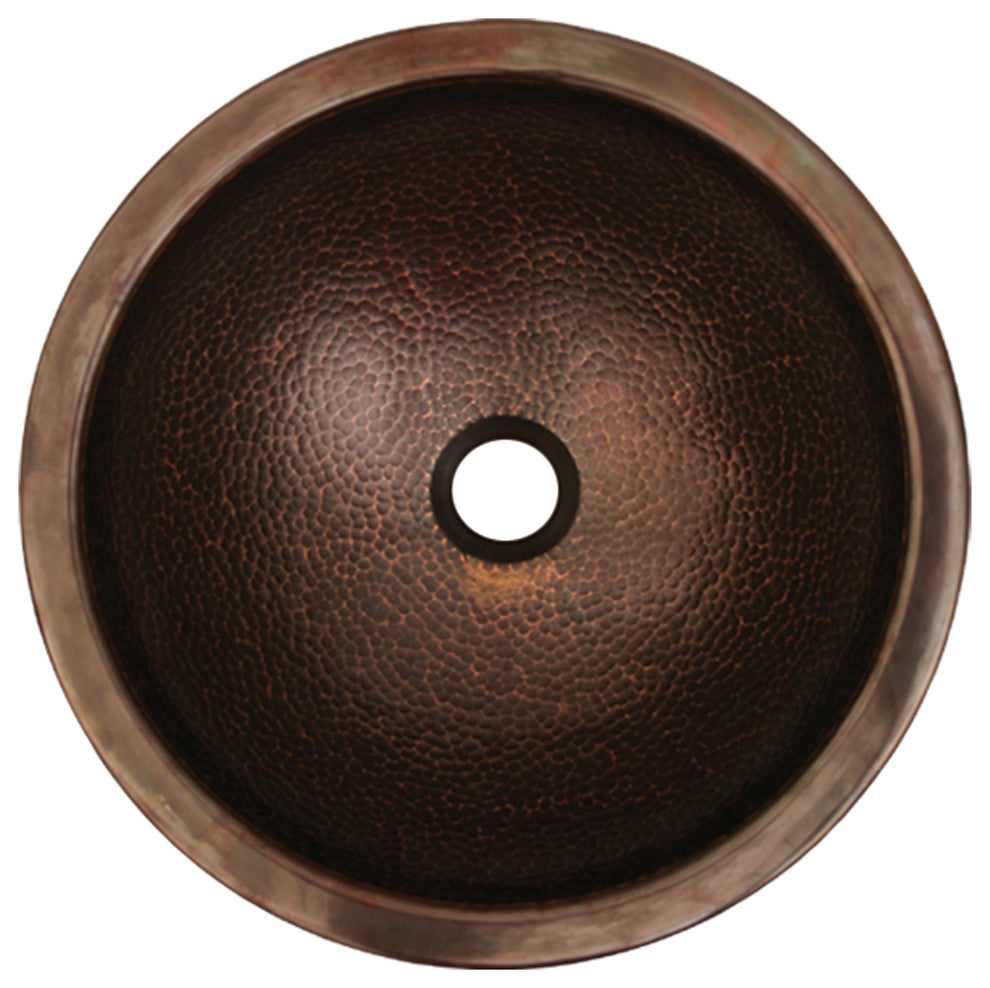 Copperhaus Round Drop-In/Undermount Copper Basin