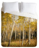 Deny Designs Bird Wanna Whistle Golden Aspen Duvet Cover - Lightweight