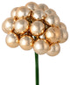 Vickerman N180180 6" Cafe Latte Shiny Ball Ornament Christmas Pick, Pack of 2