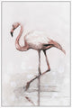 "Flamingo Splash" Floater Framed Painting Print on Canvas, 30"x45"