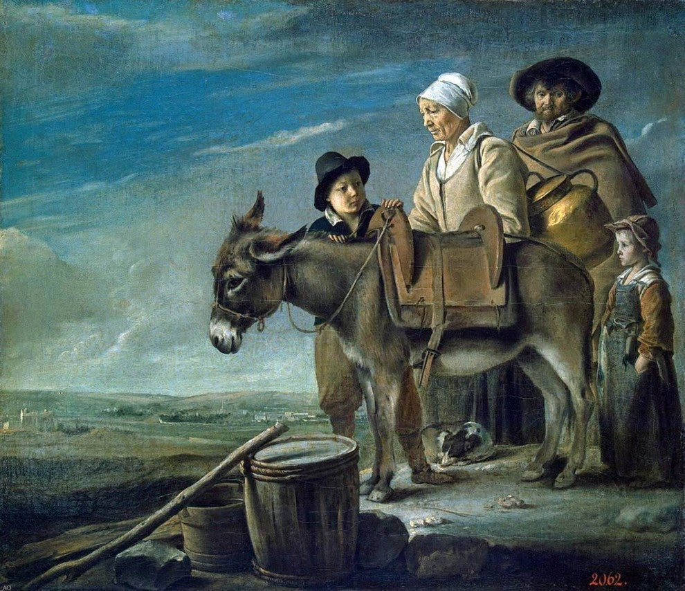 Le nain Brothers Milkmaid's Family, 20"x25" Wall Decal