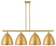 Ballston Dome Island Light, Satin Gold, Satin Gold