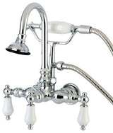 Kingston Brass AE12T Aqua Vintage Wall Mounted Clawfoot Tub - Polished Chrome