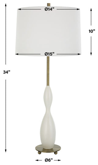 Uttermost Annora Glossy White Table Lamp