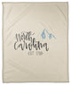 North Carolina Established 50x60 Coral Fleece Blanket