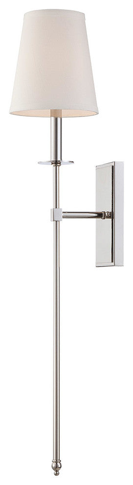 Monroe 1 Light Sconce, Polished Nickel