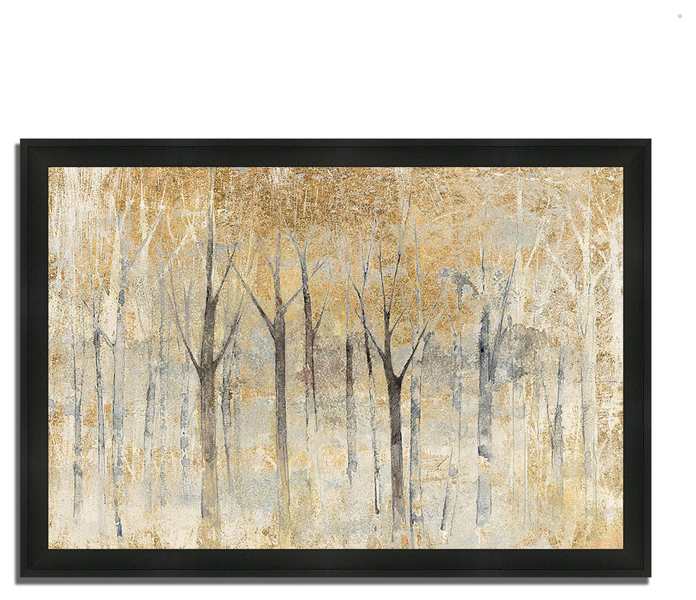 "Seasons End Gold" By Avery Tillmon, Framed Painting Print, Ready To Hang