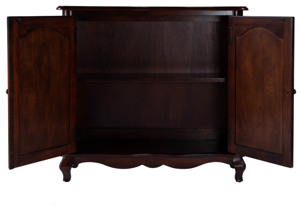 Leyden European Accent Cabinet, Dark Brown