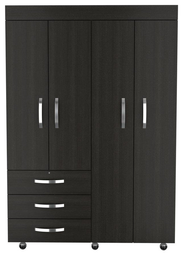 Hamilton mobile armoire - black