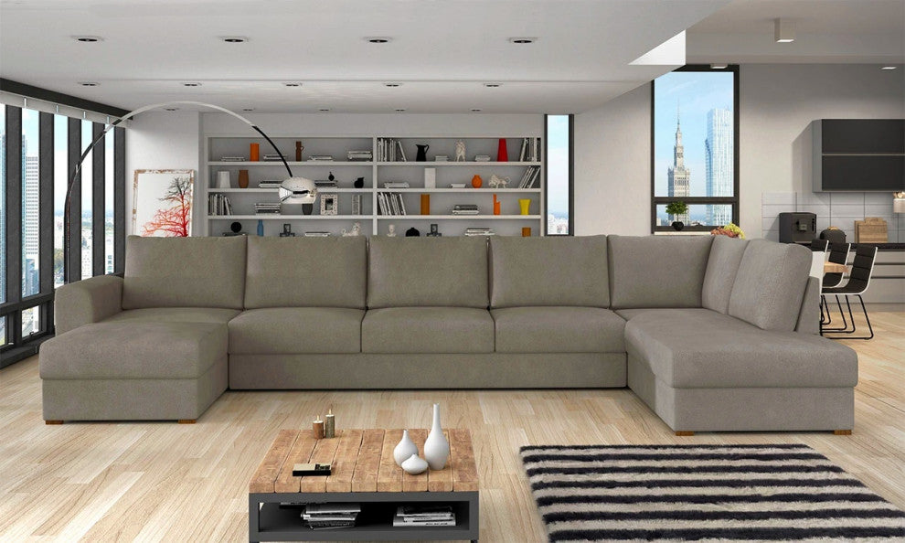 ANTONIO MAXI Sectional Sleeper Sofa, Right corner, Beige